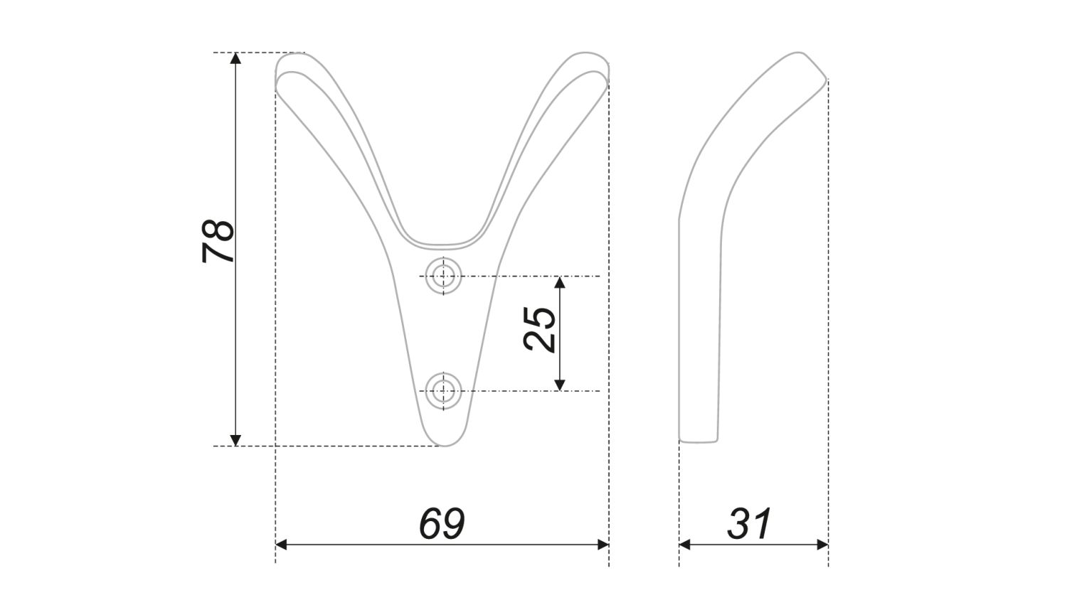 крючок K212CP.2 (25)