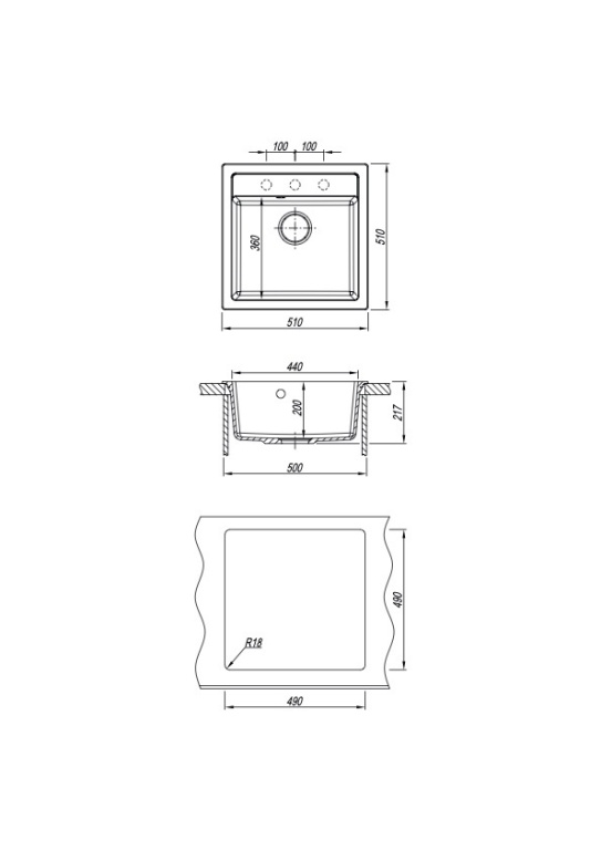  Мойка "Липси" 510, бежевый