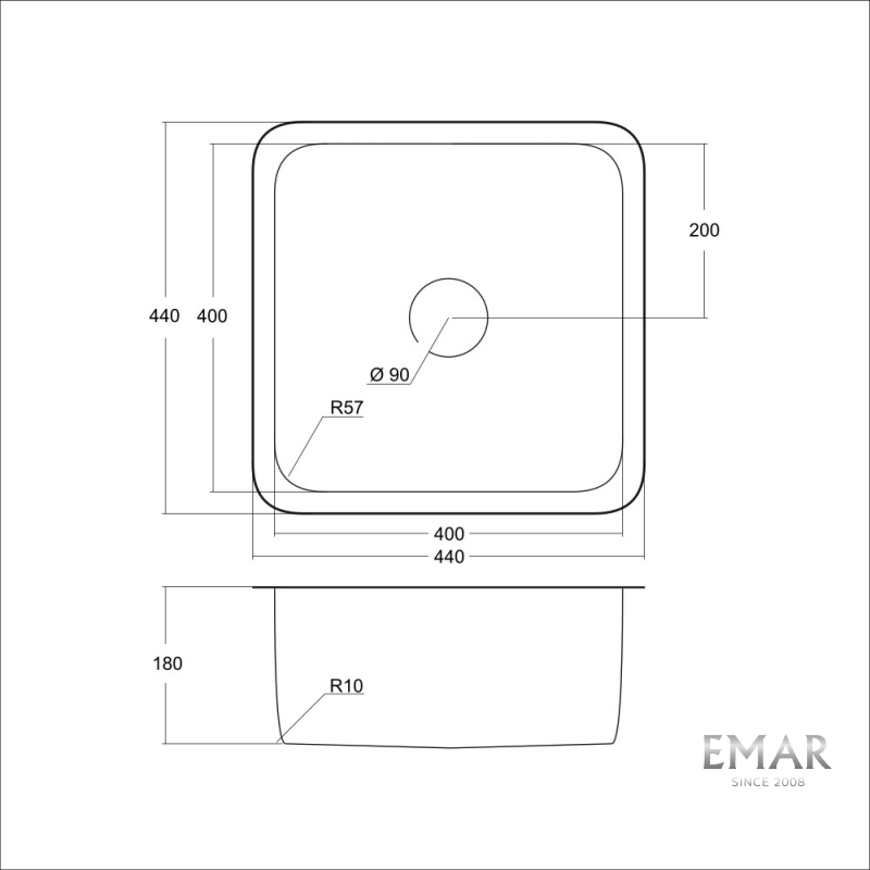 Мойка EMAR EMB-127A PVD Nano Dark