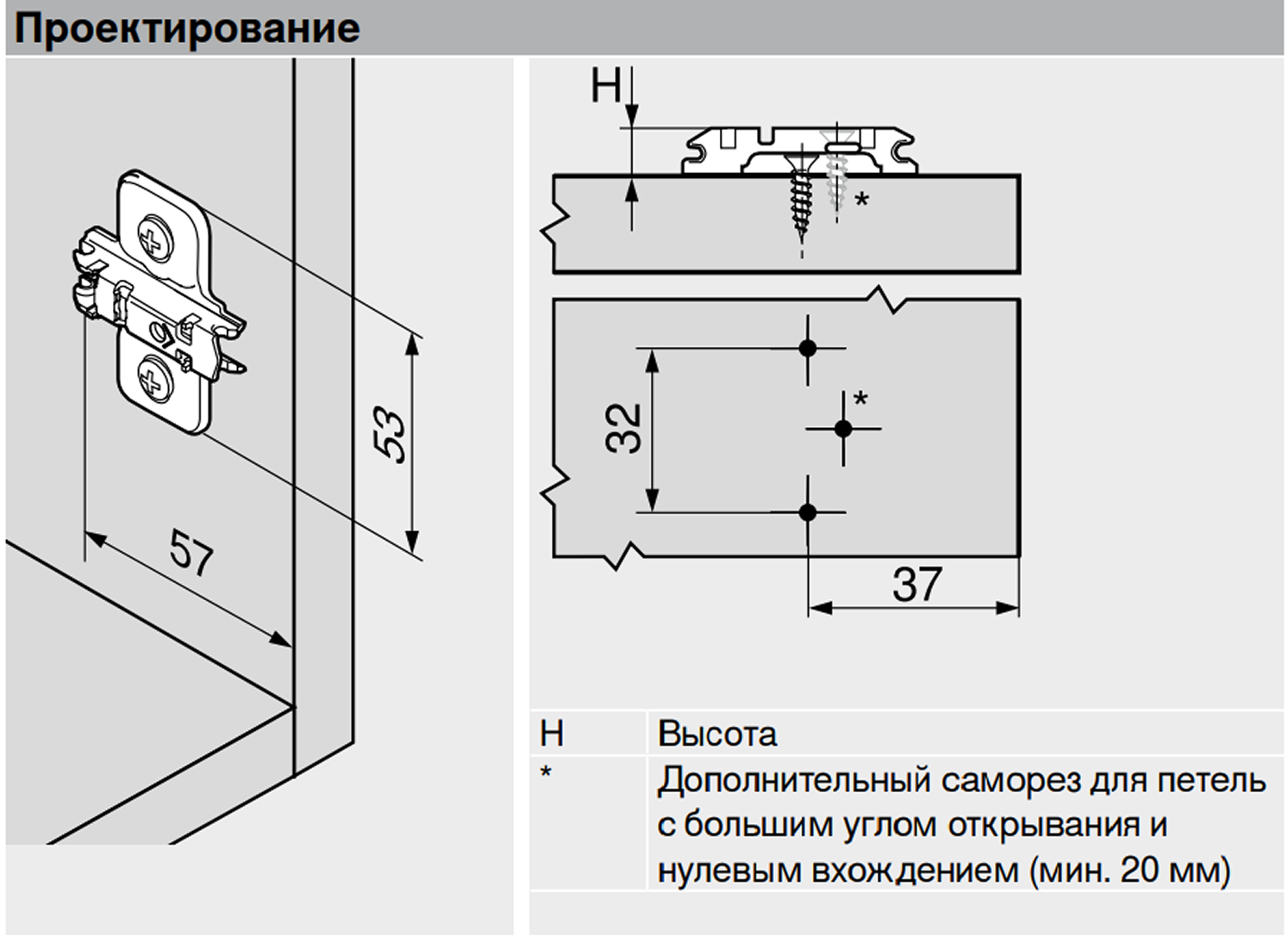Планка Clip под саморез  (500)