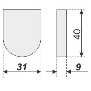 накладка H16SC овал 