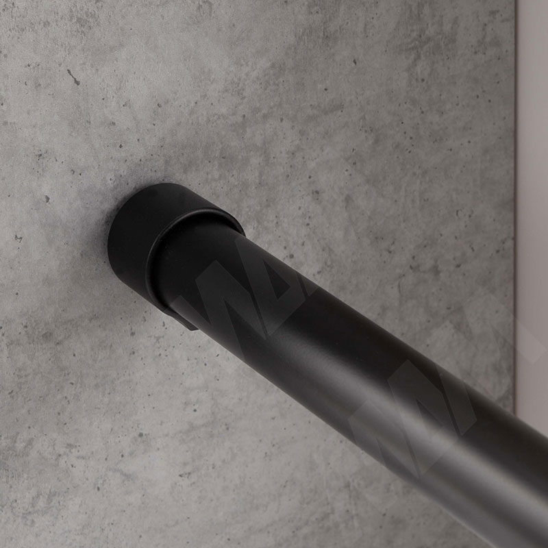 Штангодержатель круглый D25, с винтом, черный