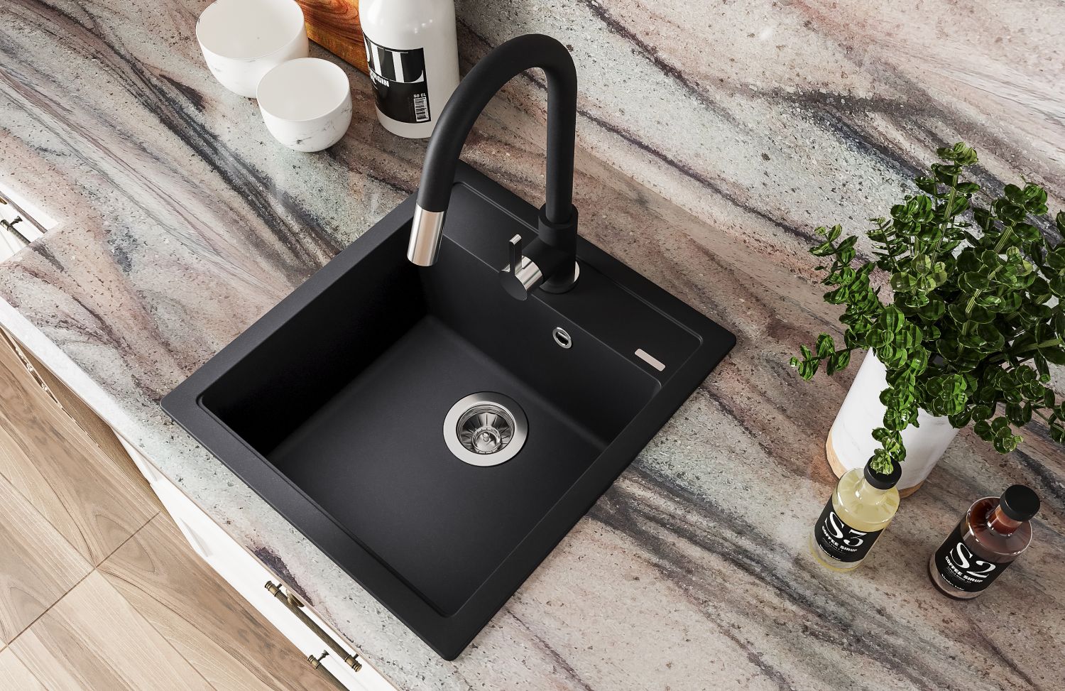  Мойка "Липси" 460, черный FG