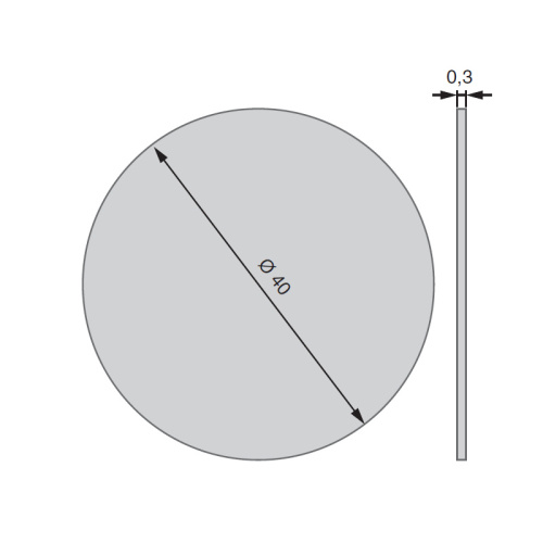 40.020 Заглушка самоклеящаяся d.40мм, Белый (15шт/упак)