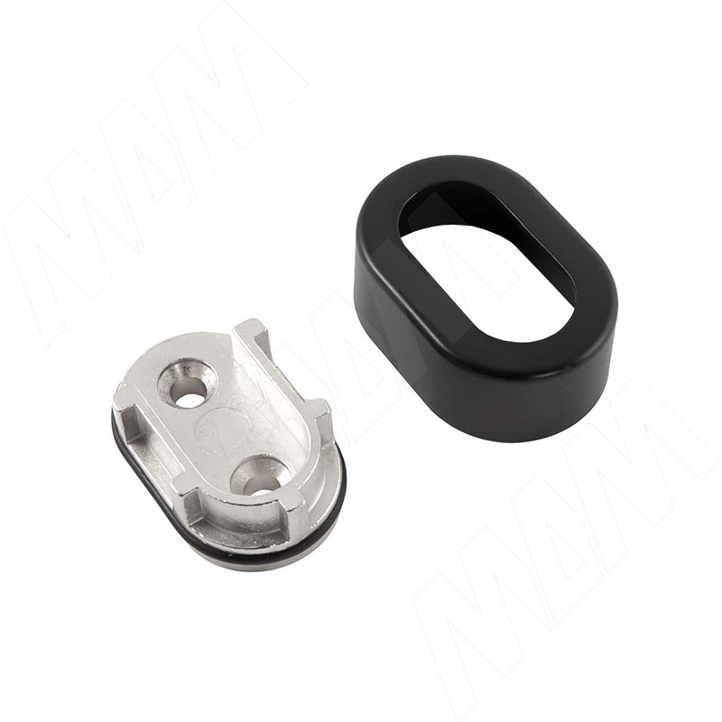 Штангодержатель для овальной штанги, черный (2шт в компл.)