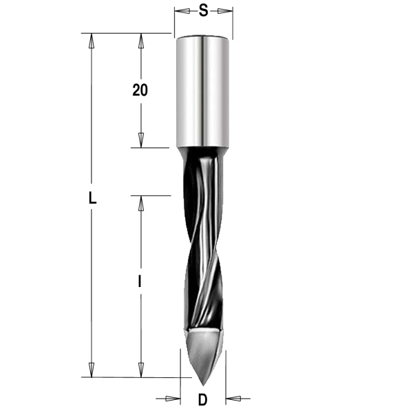 Сверло сквозное D 10*10*70 mm R