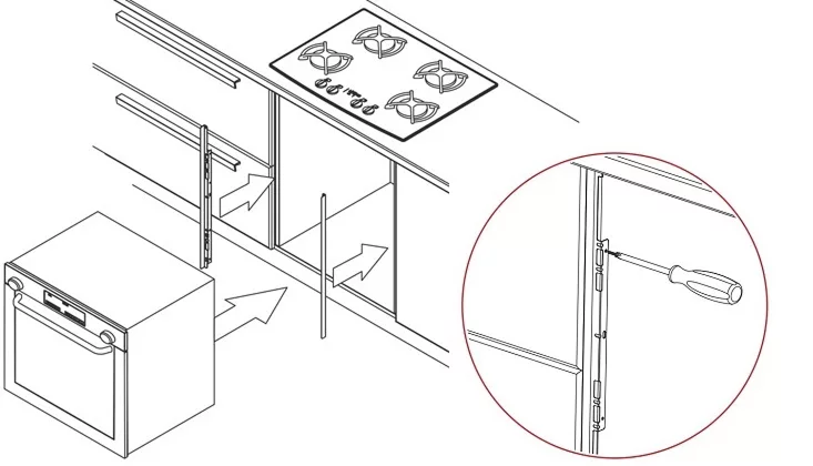 Термозащитный профиль для духовки серый