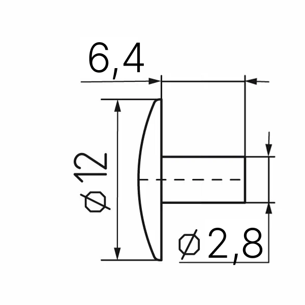 Заглушка пласт. D12, черная