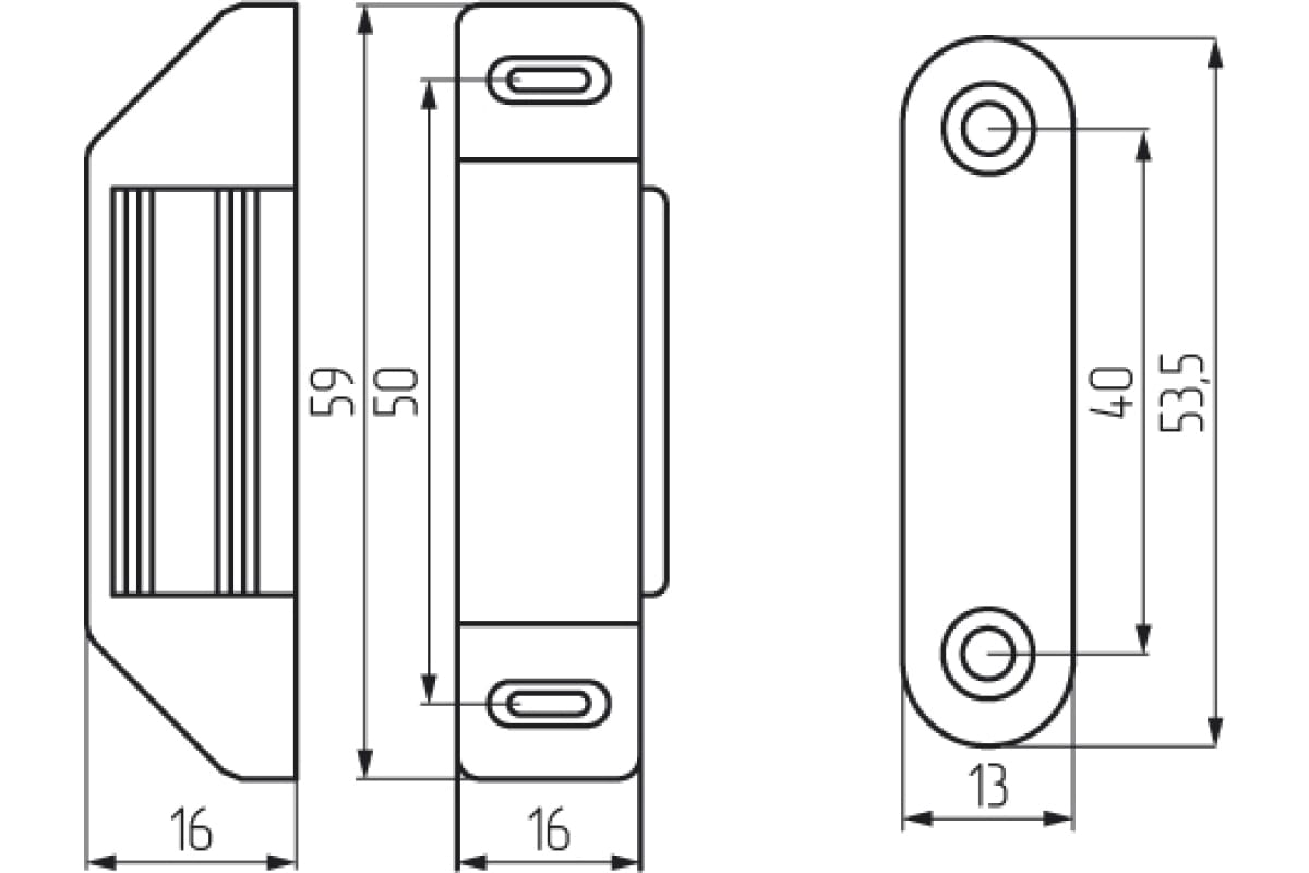 Защёлка магнитная "Гигант" (коричневая)