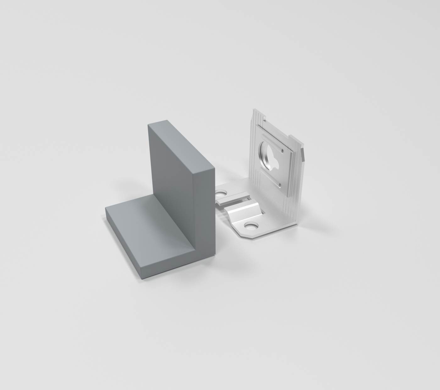 Мебельный навес универсальный, металл, серая пластиковая заглушка, 15 кг