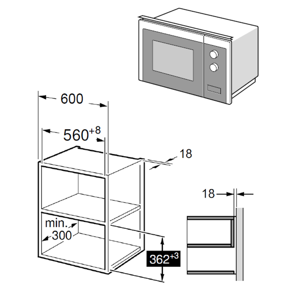 Микроволновая печь встраиваемая MAUNFELD MBMO.20.8GW