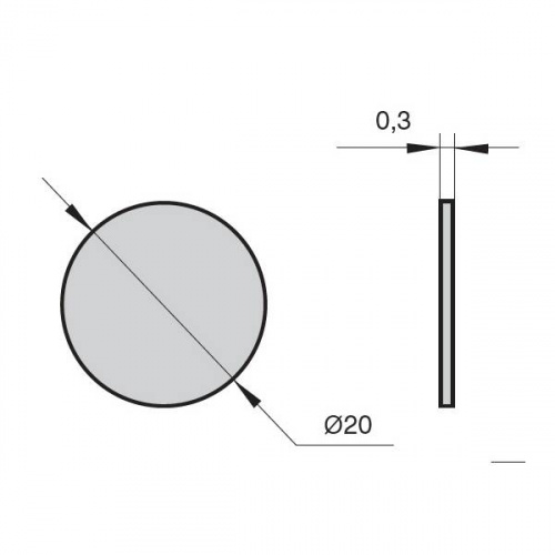 20.323 Заглушка самоклеящаяся d.20мм, Белый пепельный (28шт/упак)