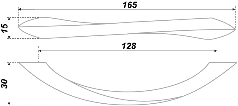 ручка RS037CP.4/128 (25/250) ВЫВОД 