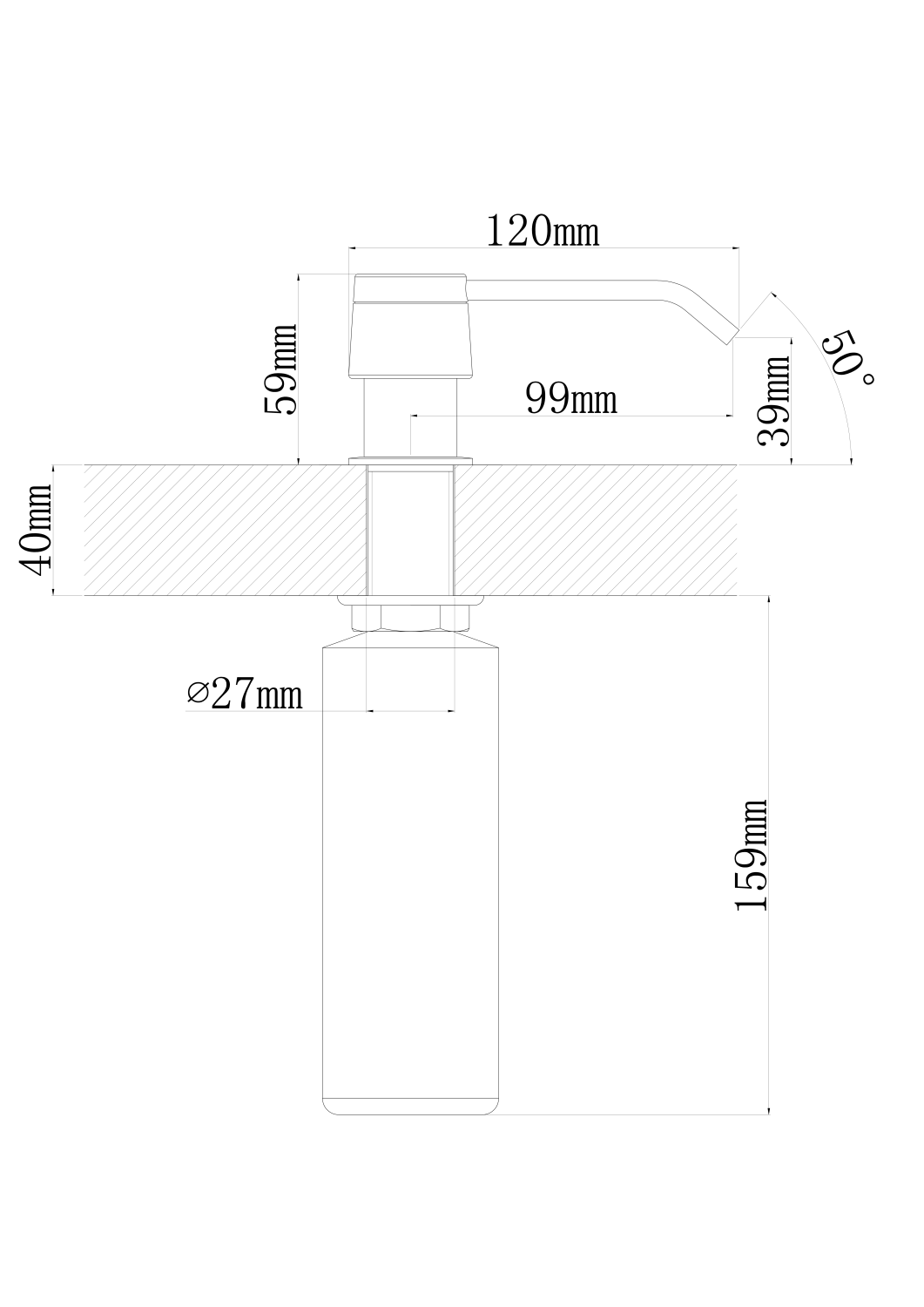 Диспенсер РОНДО FL, цвет Шампань (RONDO FL, Shampagne)