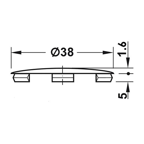 Заглушка пласт. для тех. отверстий D35, черная