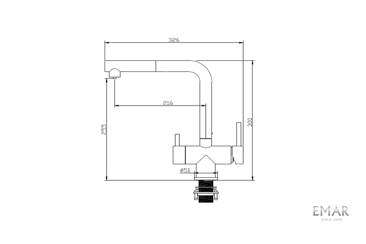 Смеситель EMAR ECB-7017 Агат