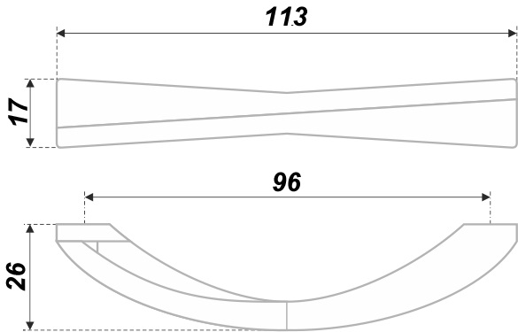 ручка RS276CP/BSN.4/96 (25) ВЫВОД
