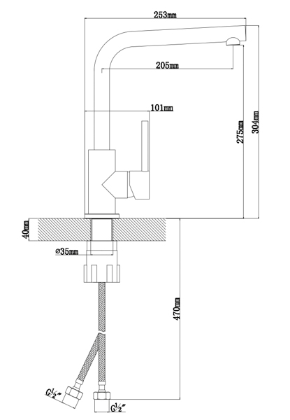 Смеситель ДЕЛЬТА FL жасмин (DELTA FL, Jasmine)