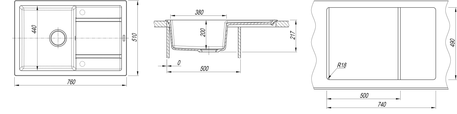  Мойка "Липси" 760, шампань FS