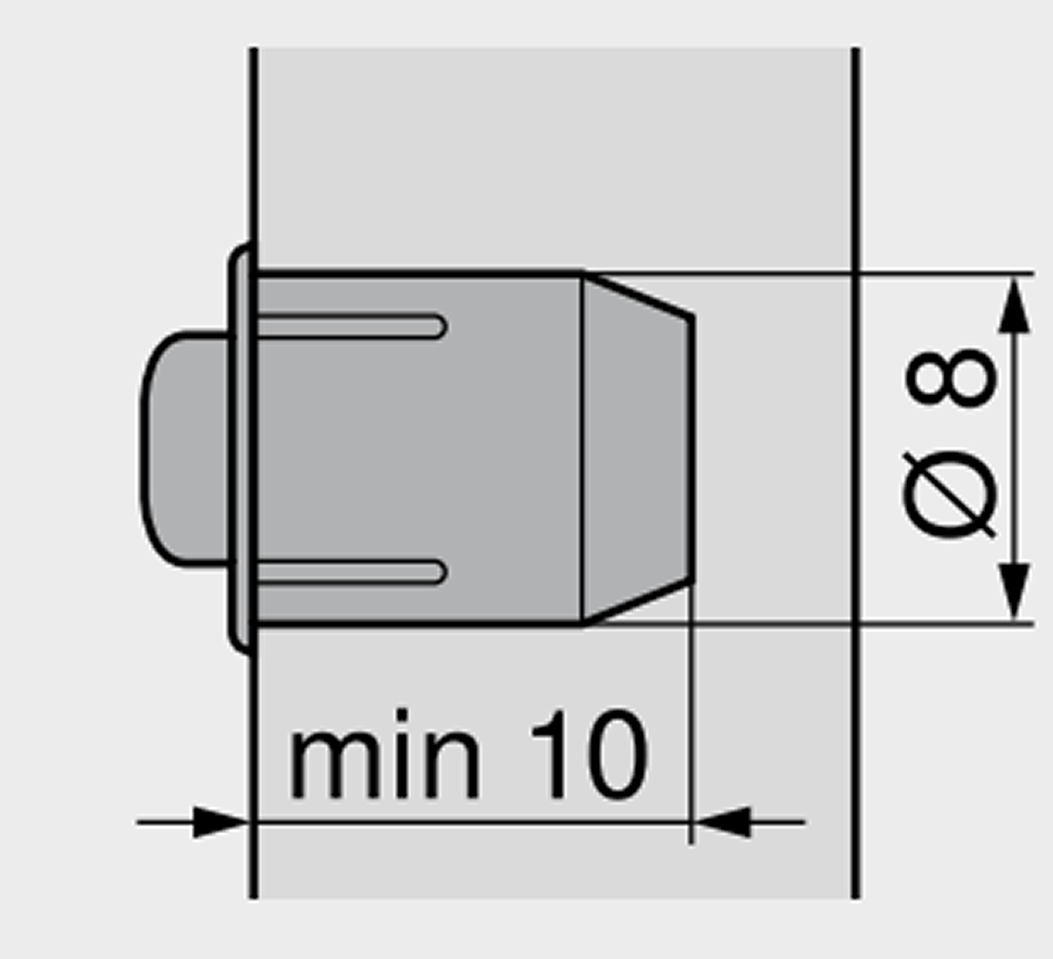 Амортизатор врезной , d=8мм h=2 мм