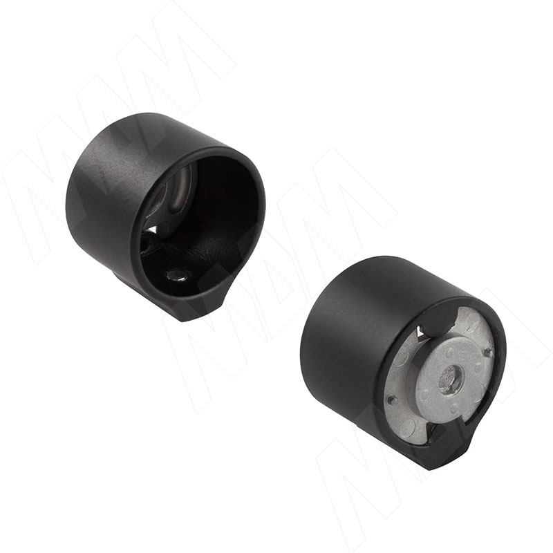 Штангодержатель круглый D25, с винтом, черный