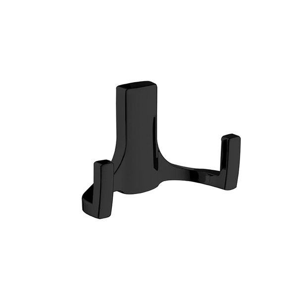 Крючок R17  2-х рожковый, черный со скрытым креплением