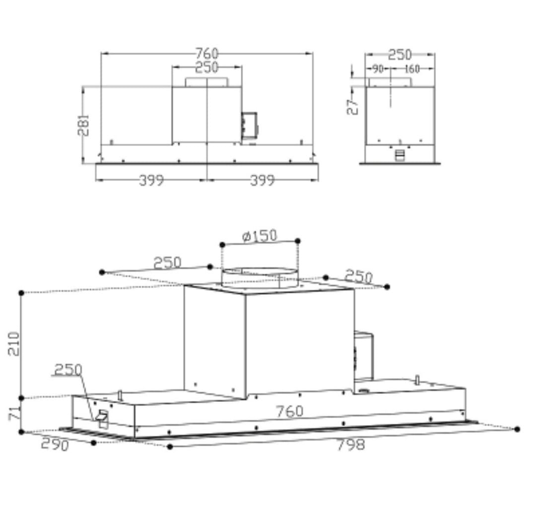 Вытяжка KHI 9099 ICGN