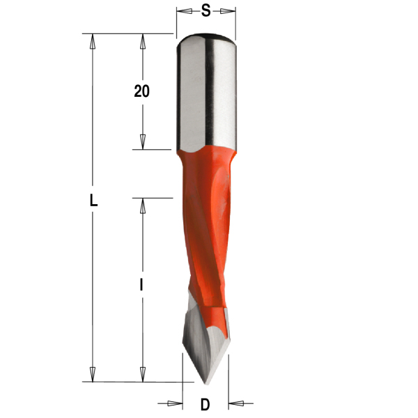 Сверло сквозное D 10*10*70 mm L